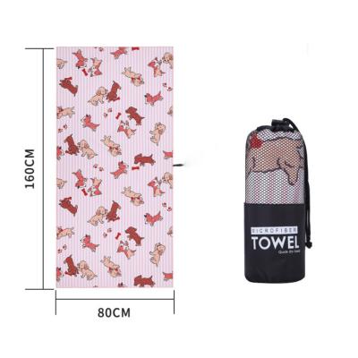 China Durable Super Breathable Microfiber Printed Beach Towel Quick Dry Sublimation Sand Proof Free Beach Towel for sale