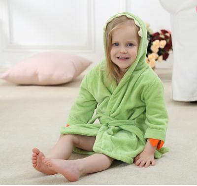 China Wholesale Breathable Spa Robes Hooded 100% Cotton Bathrobe For Kids for sale