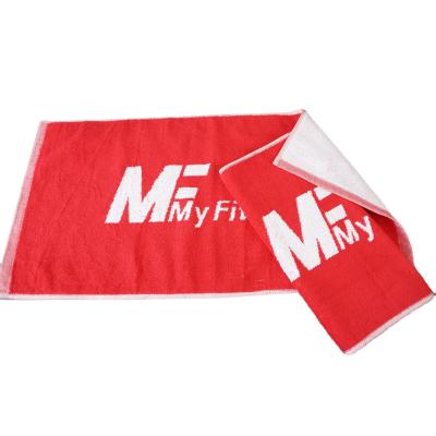 Chine Customized Sustainable LOGO 30X80cm Cotton 120g Personalized Sports Chat Dyed Jacquard Towel Fitness à vendre