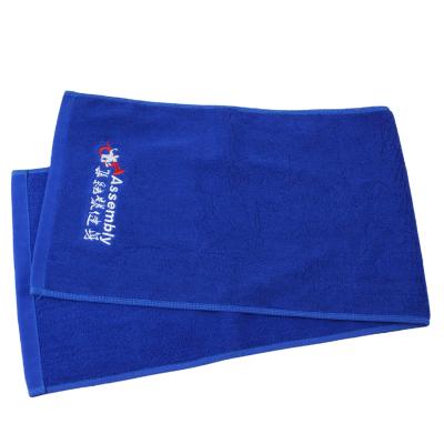 China Sustainable Wholesale 100% Cotton Gym Sweat Towels 32*100cm Large Towel Custom Gym Towel Embroidery Logo for sale