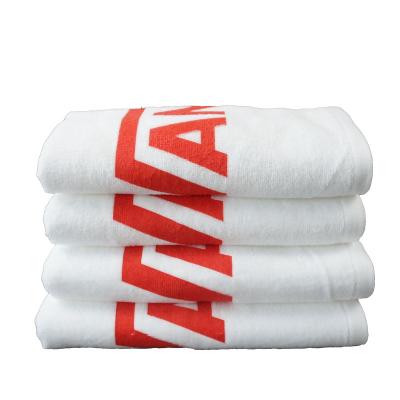 Κίνα Eco - Friendly 100 Cotton White Hand Towel , Custom Printed Gym Towel προς πώληση