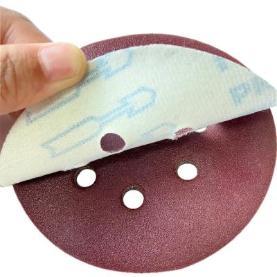 China Sand Disc 5 8 Inch Holes Aluminum Oxide Hook And Loop Sandpaper Round Sanding Discs 40#-3000# for sale