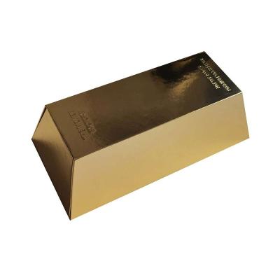 China Recyclable Custom Gold Bar Hair Box Wig Packaging Gift Box for sale