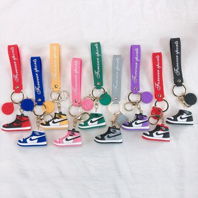 China Morden Closed Circle Customized Pastel Rubber Mini Logo Soft Durable Sports Shoes De Goma Llaveros Other Key Chains Hook for sale