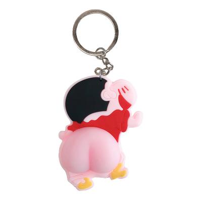 China Morden Mini Peach Squeeze Doraemon Butt Key Chain PVC Funny Squishy Keychain Toy Soft Stress Anxiety Relief Morden Mini Peach Squeeze Keychain for sale