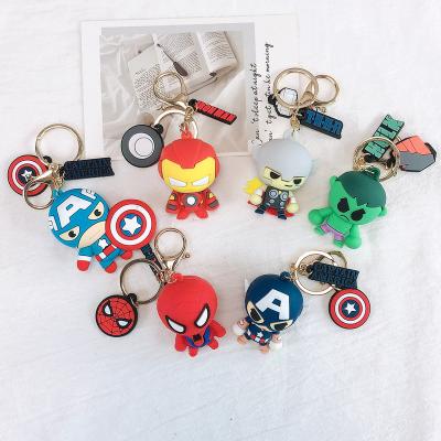 China Custom Morden Cartoon Keychain 3D Anime Figures Key Chains Anime Key Chain Nylon Strap for sale