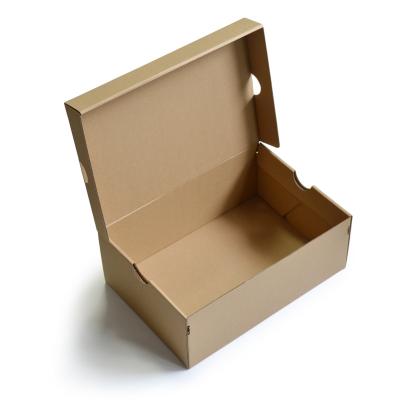 China Wholesale Recyclable Printing Paper Cardboard Shoe Box Luxury Packaging Corrugated Shoe Box Corrugated Shoe Box With Custom Logo for sale