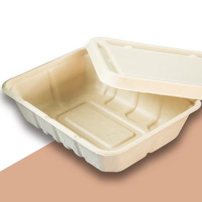 China Factory Supply Biodegradable Bento Lunch Box Tableware Place Paper Disposable Bento Lunch Box For Sale for sale