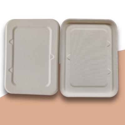 China Bento Lunch Box Biodegradable Biodegradable Disposable Paper Tableware Square Box Factory Supply Square Box B Shaped Hat for sale