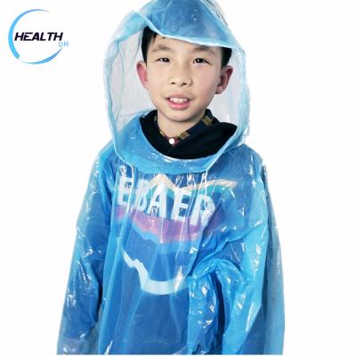 China New bachelor waterproof clothes pe kids raincoat emergency raincoat waterproof clothes for kids for sale