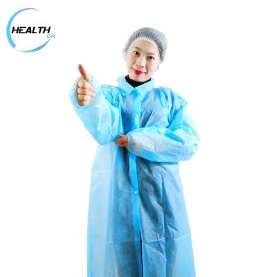 China Hospital Medical Lab Coats Non Woven Fabric Hospital No Pocket Coat for sale