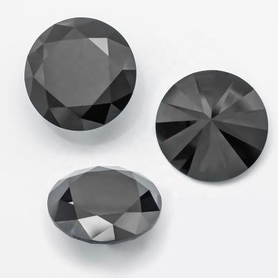 China Jewerly Making Factory Direct Customization Good Quality Round Shape Natural Black Lab Created Moissanite For Making Earrings for sale