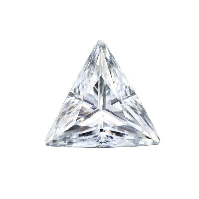 China Real MAKE Regular Triangle Cut D Super White Color VVS1 GRA Certificate Synthetic Moissanite Gemstone for sale