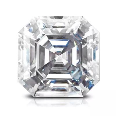 China Jewerly Making Factory Perfect Polished Asscher Cut GH Super White Color VVS1 GRA Certificate Synthetic Moissanite Gemstone for sale