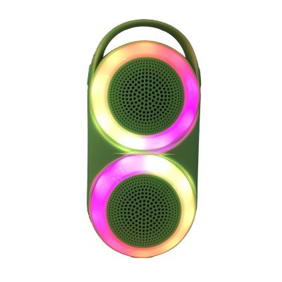 China Visual Information MS-2243BT Bluetooth TWS USB Outdoor Display Speaker with Moving Colorful LED Lights and Long Lasting Battery for sale