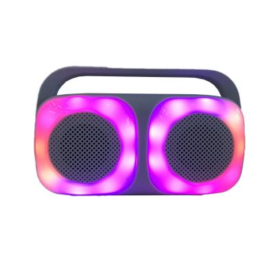 China Visual Information MS-2242BT Bluetooth TWS USB Display Outdoor Speaker with Moving Colorful LED Lights and Long Lasting Battery for sale