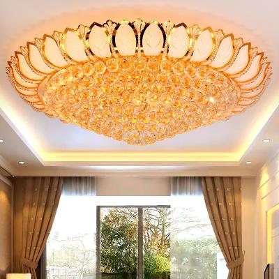 China Modern Contemporary Classic Designer Room Decoration Pendant Lights Led Chandelier K9 Crystal Modern Ceiling Luxury Circle Home Gold for sale