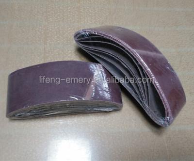 China Full Resin Aluminum Oxide Polishing Abrasive Belt For Belt Sander Overlap Joint 100*610mm for sale