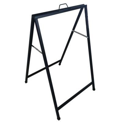 China Portable Square Pipe Black Powder Coating Advertising Frame Sidewalk Sign Frame for sale