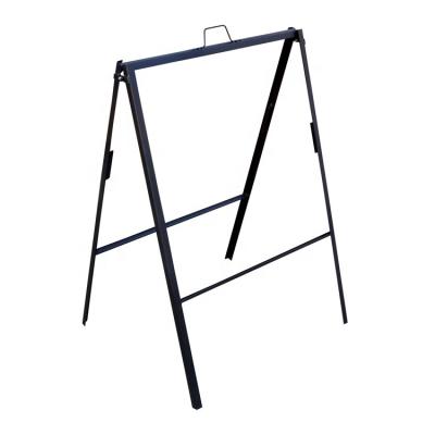 China Portable Advertising Sign Display Black Powder Coating H900xW614mm A Frame Metal Sign Holder for sale