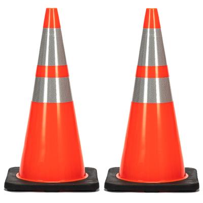 China High Visible Heavy Duty High Intensity PVC Safety Traffic Reflective Cone 700mm for sale