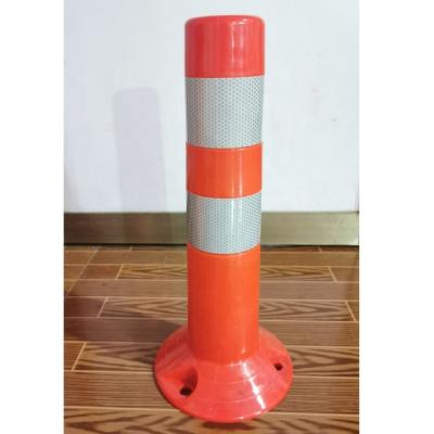 China Flexibale / orange flexible PU spring bollard cheap spring height 450MM for traffic road for sale