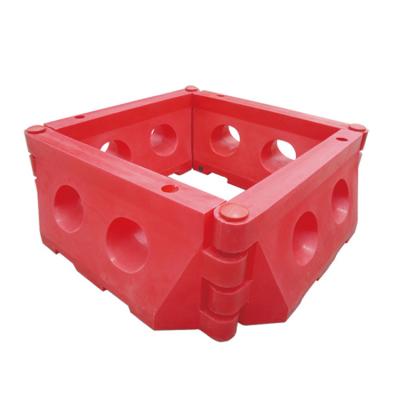 China Red Heavy Duty PE Safety Barriers Plastic Filled With Sand / Water For Road for sale