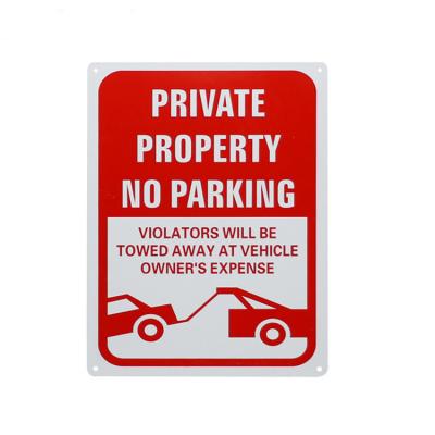 China Road safety cheap 12*18 inch private property no parking aluminum sign for traffic warning for sale