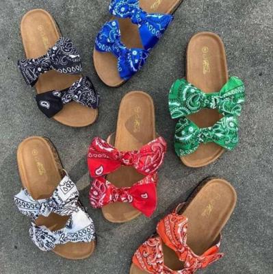 China Summer Hot Sale Women Platform Sandals Latest Design Lightweight Bowknot Women Beach Slippers for sale