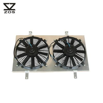 China 100% Aluminum Alloy Radiator Fan For Nissan Silvia SR20 Engine 180SX 200SX 240X S14/S15 1995-1998 for sale