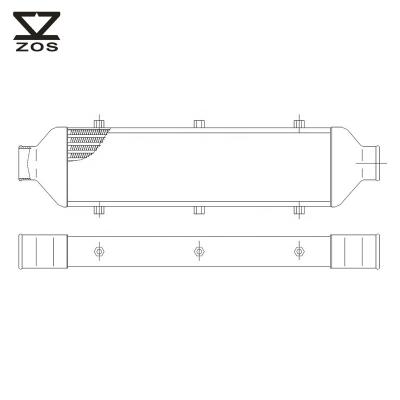 China Aluminum Customized Intercooler Core Size160.4*521*50mm Aluminum Bar And Plate for sale