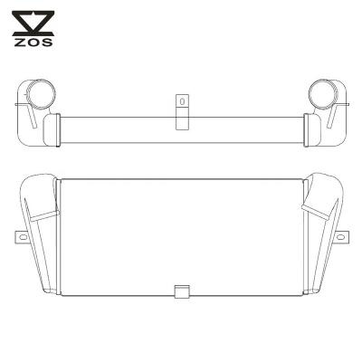 China High Performance Aluminum Alloy Intercooler Storage Capacity 266*593*62mm Aluminum Bar And Plate for sale