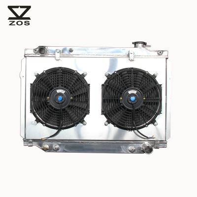 China 3Row Aluminum Radiator + Fan Aluminum Shroud For Toyota Landcruiser 80 SERIES 93-97 for sale