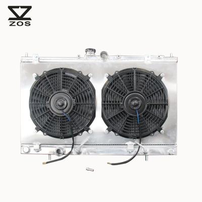 China 2448 2ROW Aluminum Radiator + Fan Shroud For Mitsubishi Lancer EVO 7 8 9 02-07 for sale