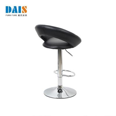 China Custom Barstool DISEA Size Free Sample Metal Bar Chair DS-811Bar Stool With Back Black Designer Bar Stool for sale