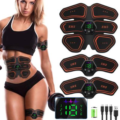 China Body Drop Shipping Electric EMS Muscle Trainer Ab Stimulator Belt Slimming Toner Abdominal Massager Abs Muscle Stimulator for sale