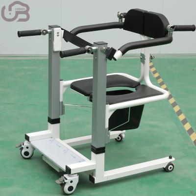 China Hospital High Quality Elderly Patient Transfer Chair Electric Remote Control Toilet Power Lift Up And Down Wheelchair Indoor Outdoor for sale