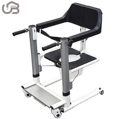 China Hospital Transfer Lift Chair with Commode Shower Wheelchair for Handicapped Invalid Disabilities Elderly Paralyzed for sale