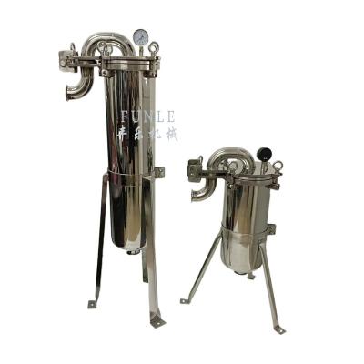 China Hotels Stainless Steel Bag Filter Housing For Liquid Filtration for sale