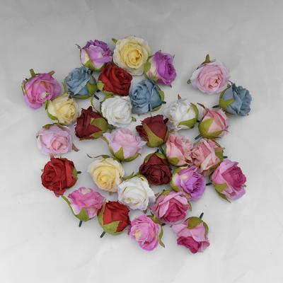 China China Eco-friendly Wholesale Artificial Rose Flower Wedding Decoration Artificial Silk Flower Heads for sale