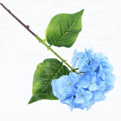 China Artificial hydrangea Cheap fabric hydrangea flowers style home and garden decoration artificial flower silk material new for sale