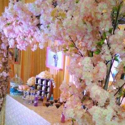 China Fabric Hydrangea Flowers Wholesale Indoor Silk Flower Cherry Blossom Branches Artificial Sakura Flowers For Wedding Decoration for sale