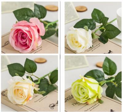 China Artificial Bridal Wedding Bouquet Silk Rose Flowers Fabric Hydrangea Flowers Garden Party Wedding Decoration Flowers for sale