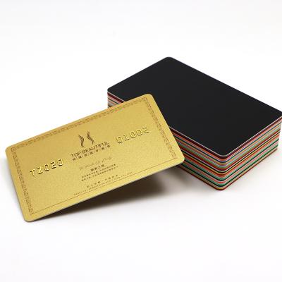 China Member/Staff Identification Glossy Metallic Gold PVC RFID Plastic Smart Customized Business Card for sale