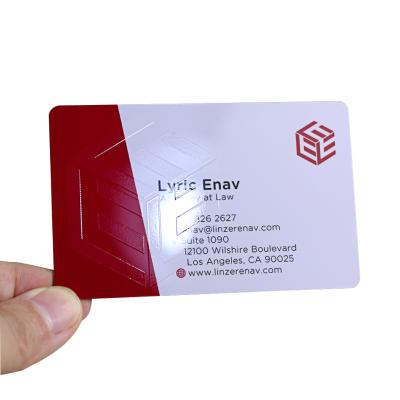 China Company Stain UV Business Card Printing PVC Plastic Business Card for sale