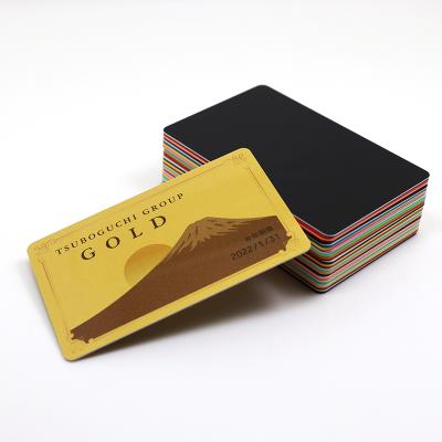 China Club Offset Printing Gold Business Card Custom Glitter PVC Card For Hotel for sale