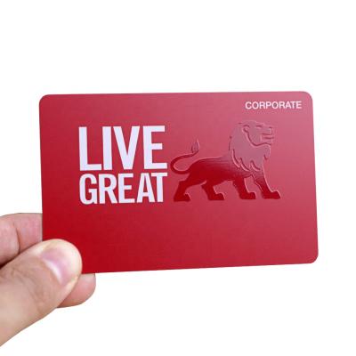 China Club Customized Clear UV Ggraphic Stain PVC Design Printing Red Plastic Business Card for sale