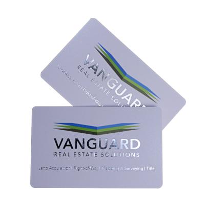 China Business Visiting Custom Printing Plastic PVC Business Card With Silver Foil Logo for sale