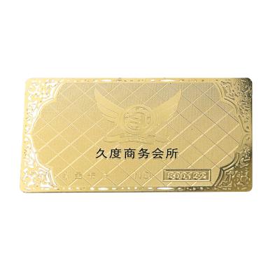 China High Quality Promotion Gold Stainless Steel Card Printing Custom Metal Business Cards With Logo for sale