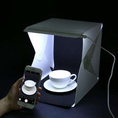 China Take Photo Portable Mini Photo Studio With LED Light Folding Light Box 20cm for sale